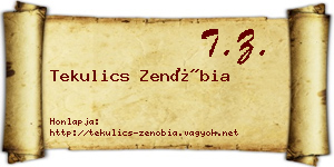 Tekulics Zenóbia névjegykártya